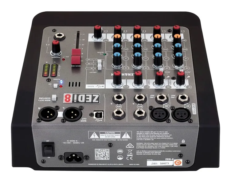 Allen & Heath ZEDi-8, vue de dessus, photo 4