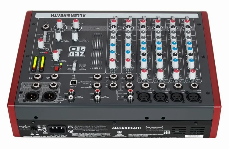 Allen & Heath ZED-10, face avant et faders, photo 3