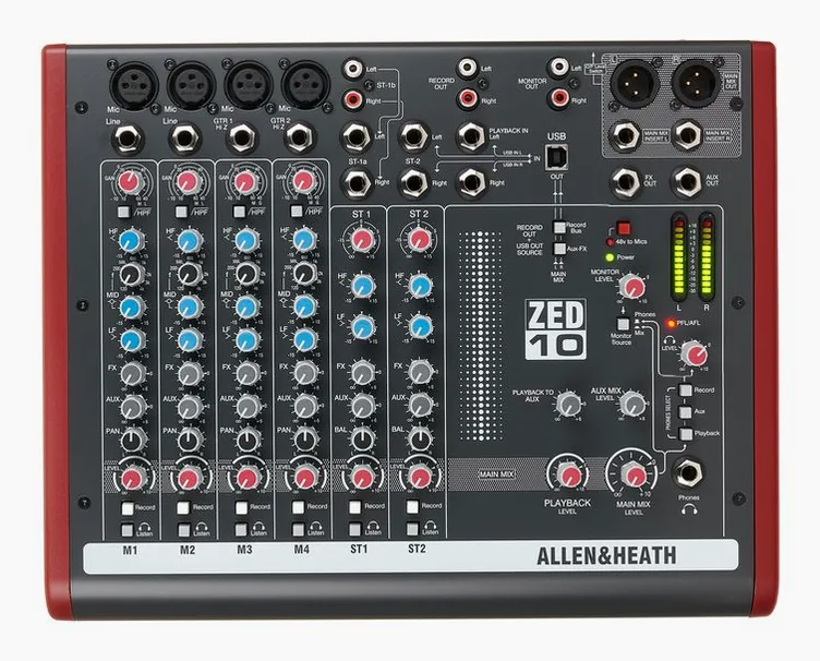 Allen & Heath ZED-10, vue de trois quarts, photo 4