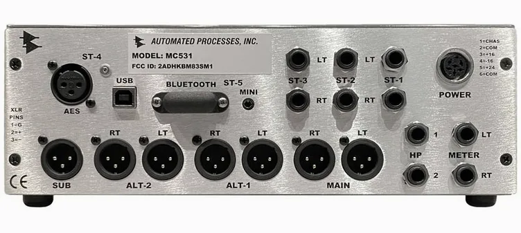 API Audio MC531 Monitor Controller, vue de dessus, photo 3