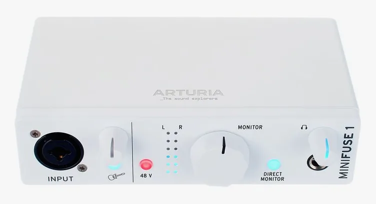 Arturia MiniFuse 1 White, boutons et voyants, photo 2