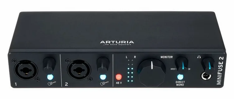Arturia MiniFuse 2 Black, boutons et voyants, photo 2