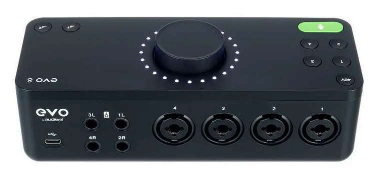 Audient EVO 8, face arrière et connectique, photo 4