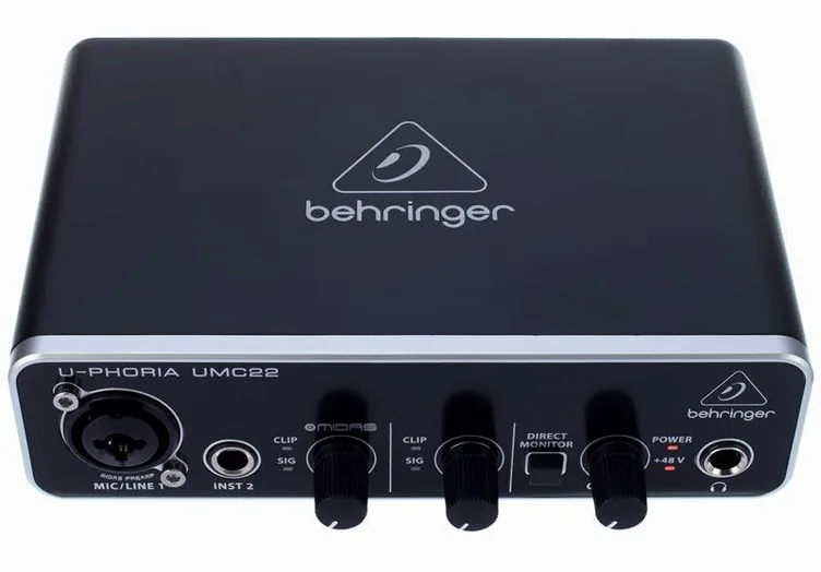 Behringer U-Phoria UMC22, vue de dessus, photo 2