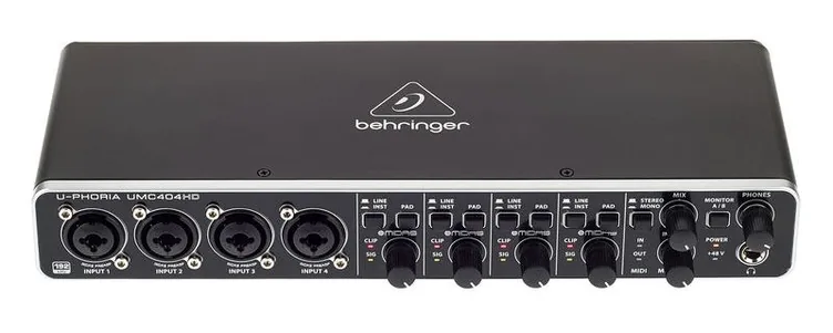 Behringer UMC404HD, face arrière et connectique, photo 2
