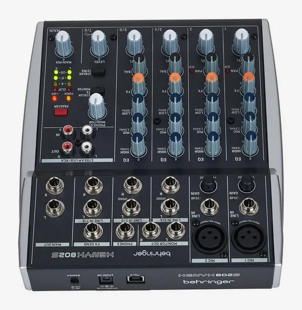 Behringer Xenyx 802S, vue de dessus, photo 4