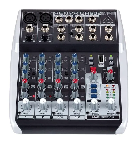 Behringer Xenyx QX602MP3, potentiomètres, photo 2