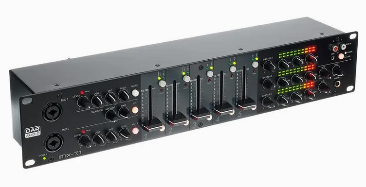 DAP-Audio IMIX-7.1, face avant et faders, photo 3
