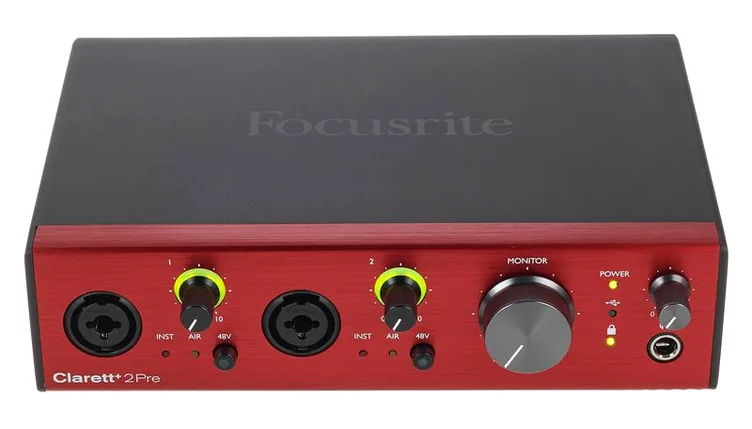 Focusrite Clarett+ 2Pre, face arrière et connectique, photo 2