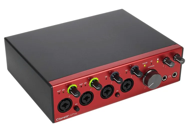 Focusrite Clarett+ 4Pre, vue de profil, photo 3