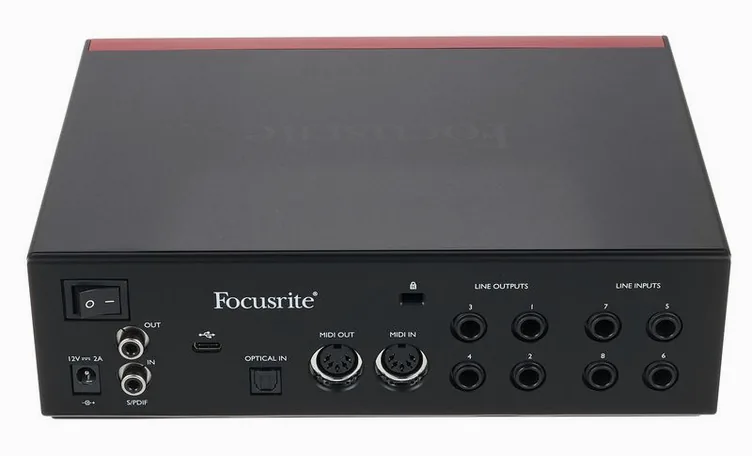 Focusrite Clarett+ 4Pre, boutons et voyants, photo 4