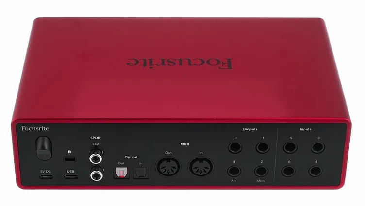 Focusrite Scarlett 16i16 4th Gen, face arrière et connectique, photo 4
