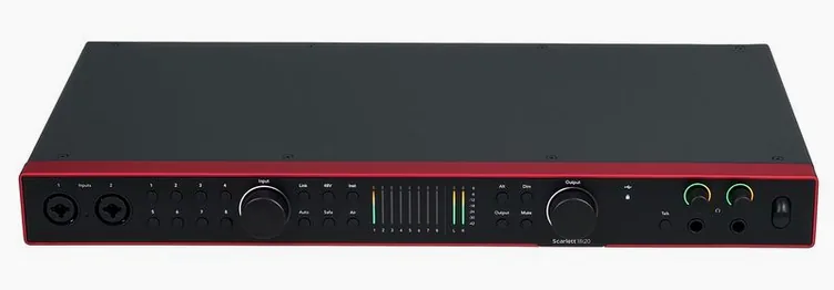 Focusrite Scarlett 18i20 4th Gen, vue de dessus, photo 2