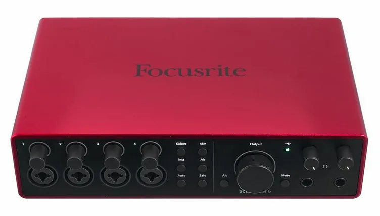 Focusrite Scarlett 18i16 4th Gen, boutons et voyants, photo 2