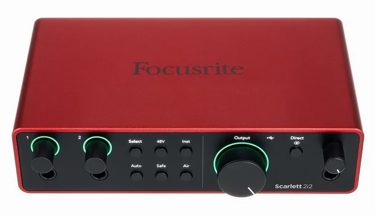 Focusrite Scarlett 2i2 4th Generation, face avant, photo 2