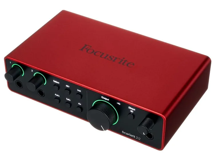 Focusrite Scarlett 2i2 Studio 4th Gen., face arrière et connectique, photo 2