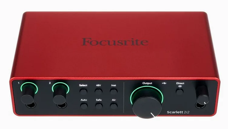 Focusrite Scarlett 2i2 Studio 4th Gen., vue de trois quarts, photo 3