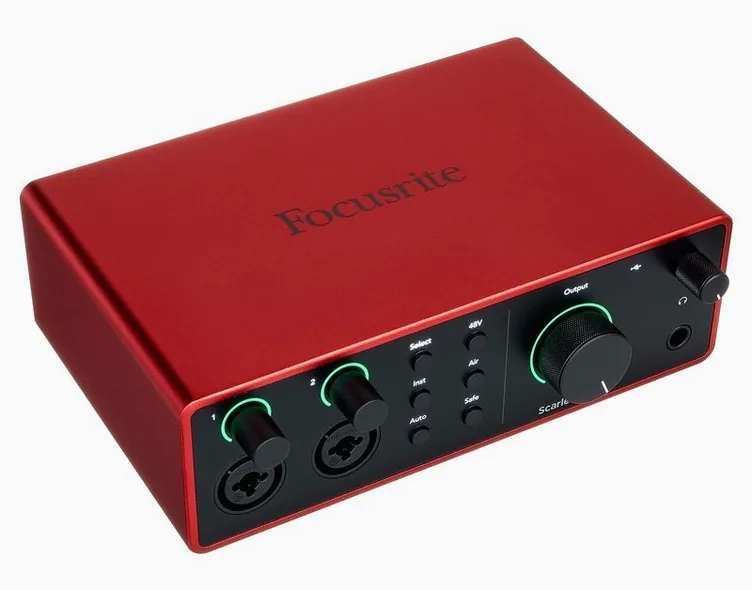 Focusrite Scarlett 4i4 4th Generation, face arrière et connectique, photo 3