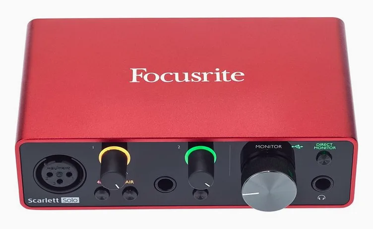 Focusrite Scarlett Solo 3rd Gen, boutons et voyants, photo 2