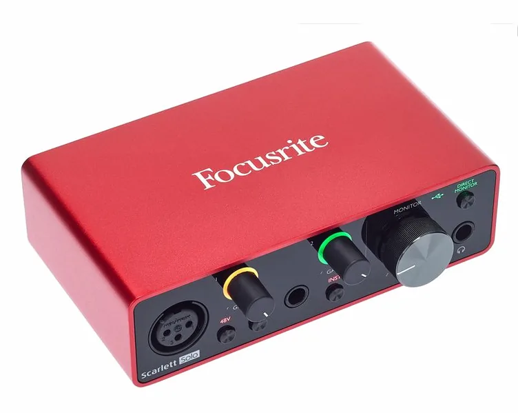 Focusrite Scarlett Solo 3rd Gen, boutons et voyants, photo 3