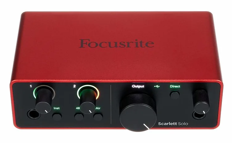 Focusrite Scarlett Solo 4th Gen, face avant, photo 2