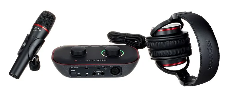 Focusrite Vocaster One Studio, vue de trois quarts, photo 4
