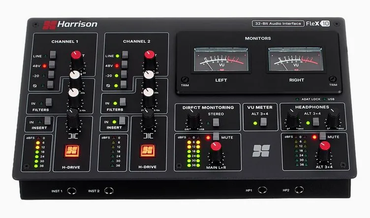 Harrison Audio Flex-10, boutons et voyants, photo 2
