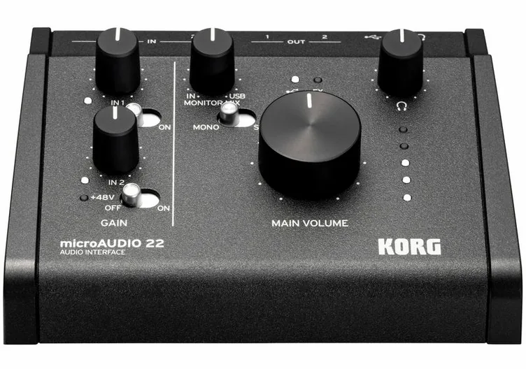 Korg microAUDIO 22, vue de dessus, photo 2