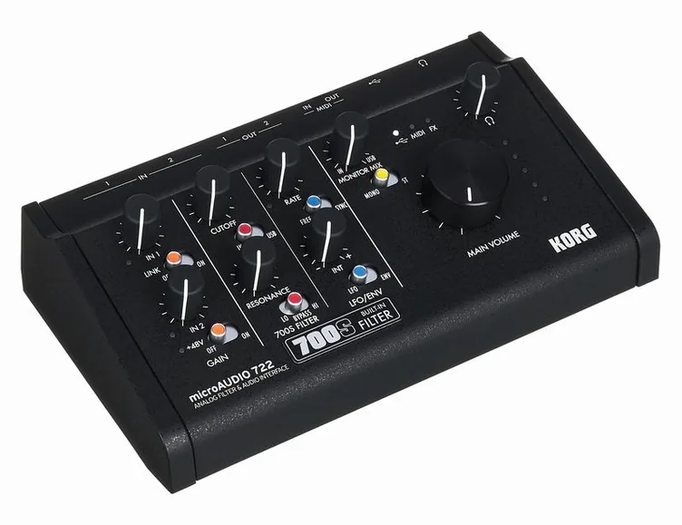 Korg microAUDIO 722, face arrière et connectique, photo 3