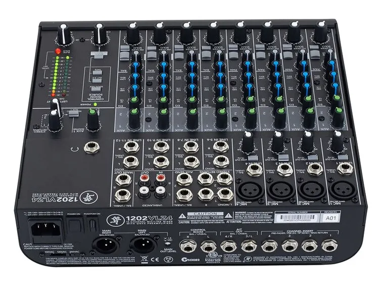 Mackie 1202 VLZ4, face avant et faders, photo 4