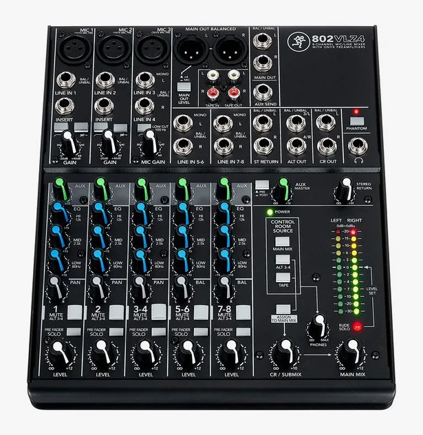 Mackie 802 VLZ4, vue de dessus, photo 2