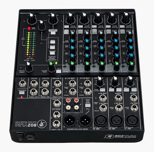 Mackie 802 VLZ4, face avant et faders, photo 4