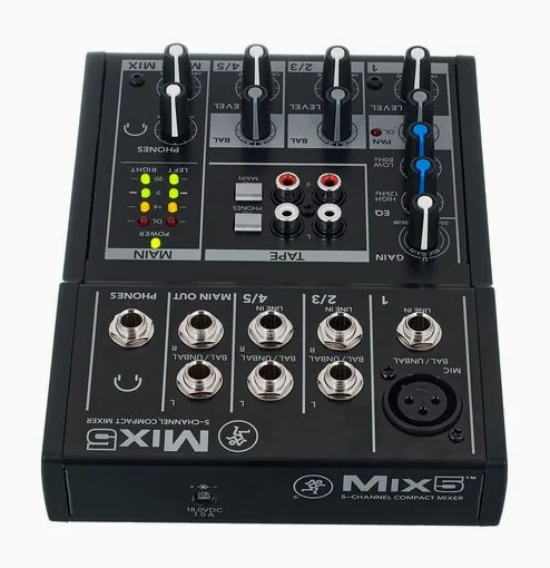 Mackie Mix5, potentiomètres, photo 4