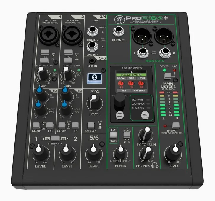 Mackie ProFX6v3+, vue de trois quarts, photo 2