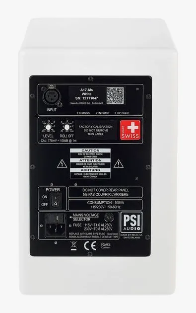 PSI Audio A17-M Pure White, vue de trois quarts, photo 4