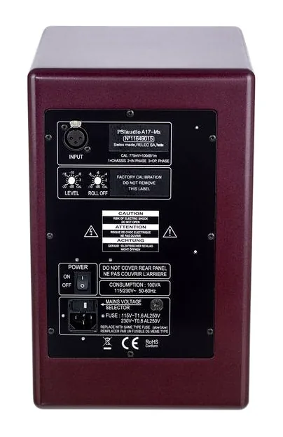 PSI Audio A17-M Studio Red, vue de face, photo 4