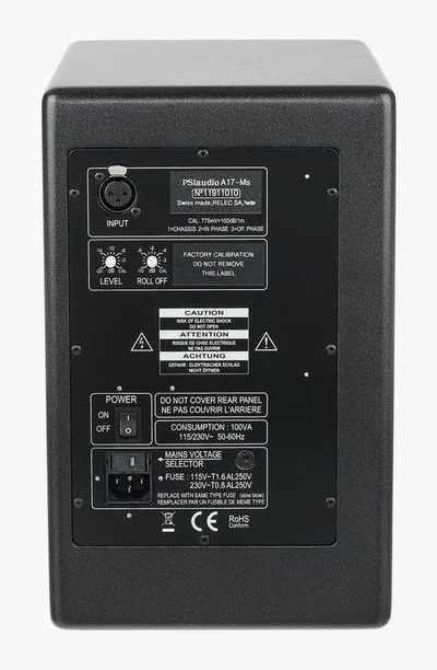 PSI Audio A17-M Metal Black, face arrière, photo 4