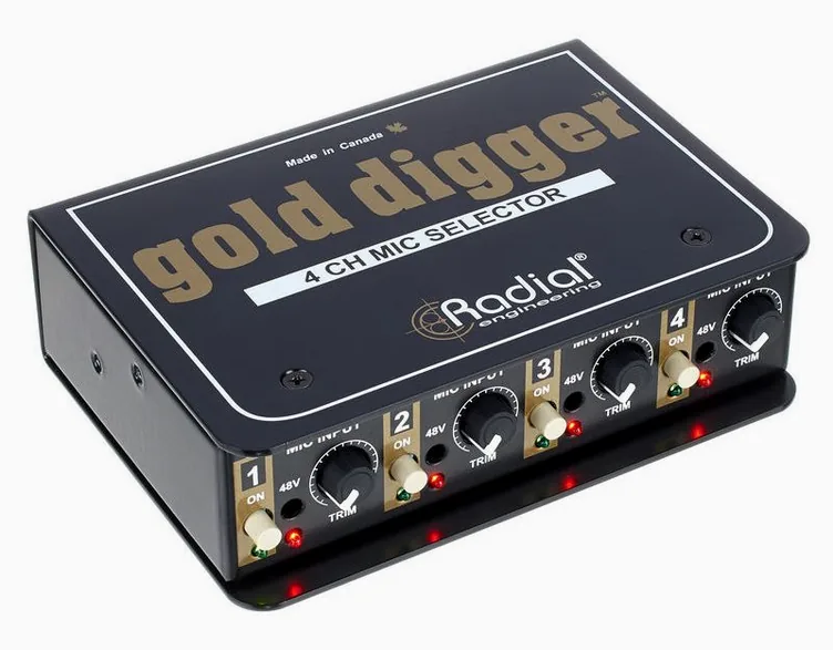 Radial Engineering Gold Digger, face avant et faders, photo 3