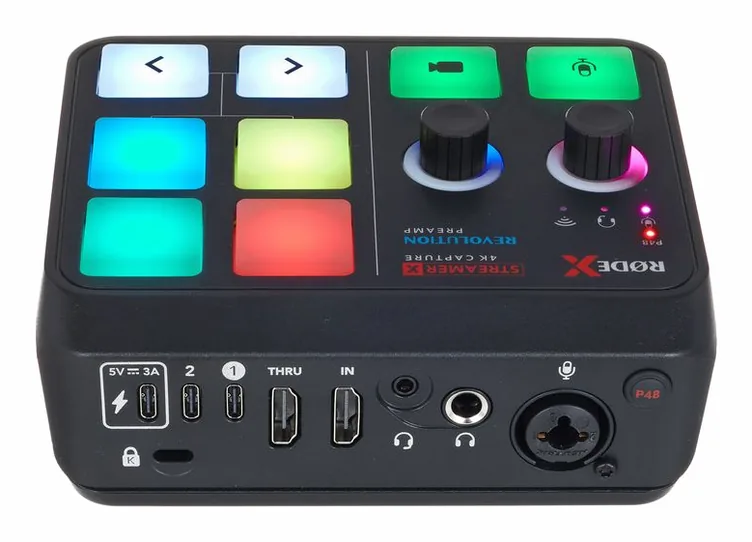 Rode Streamer X, face avant et faders, photo 4