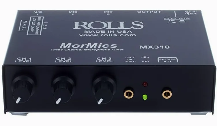 Rolls MX 310, face avant et faders, photo 2