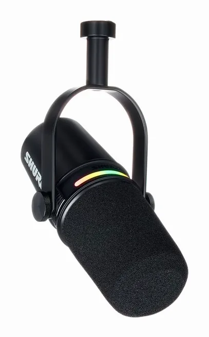 Shure MV7 Plus, vue de profil, photo 2