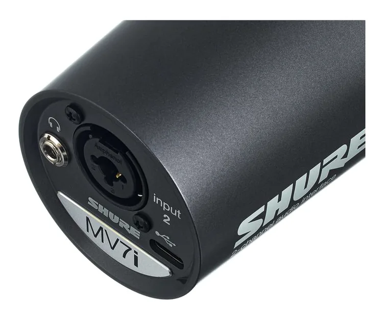 Shure MV7i, vue de profil, photo 4