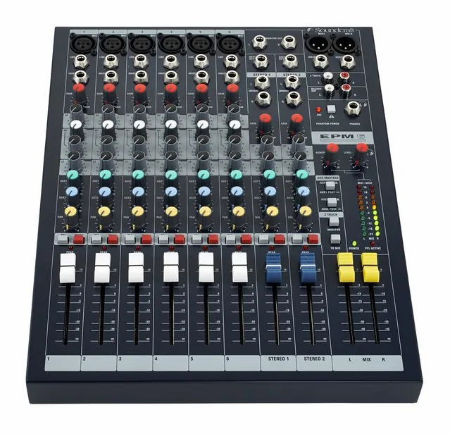 Soundcraft EPM6, face avant et faders, photo 2