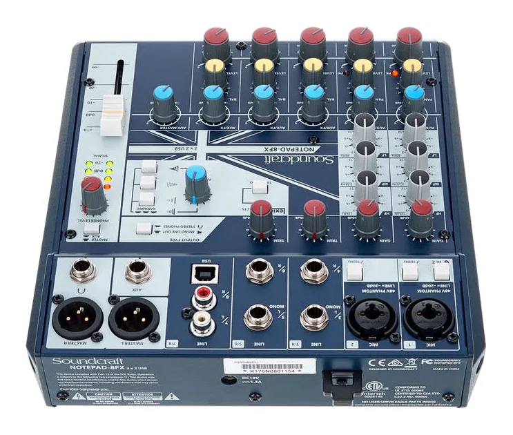 Soundcraft Notepad-8FX, face arrière, photo 4