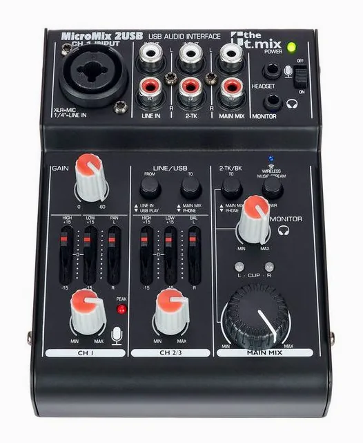 the t.mix MicroMix 2 USB, face arrière, photo 2