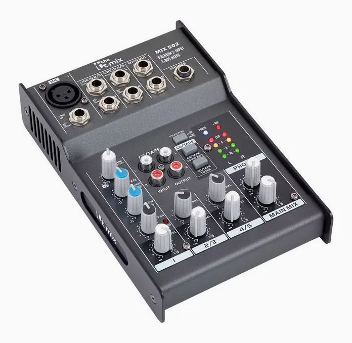 the t.mix mix 502, face avant et faders, photo 3