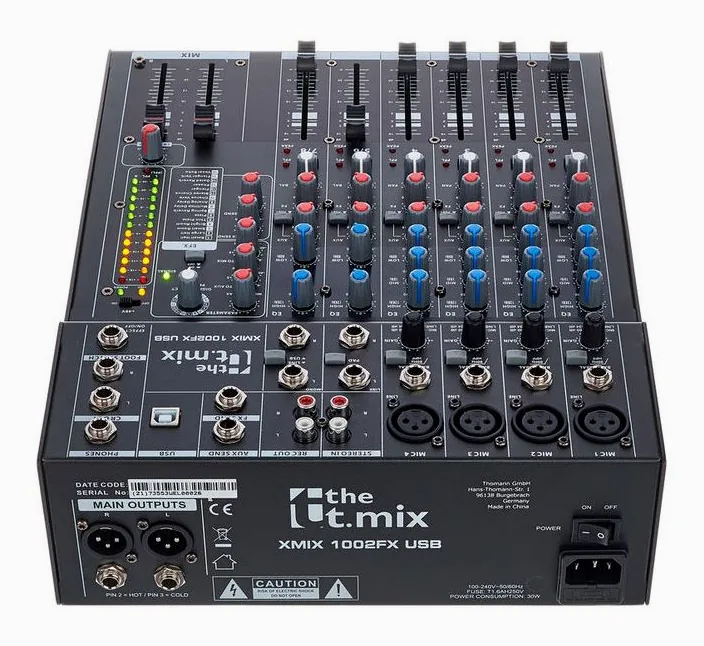 the t.mix xmix 1002 FX USB, vue de profil, photo 4
