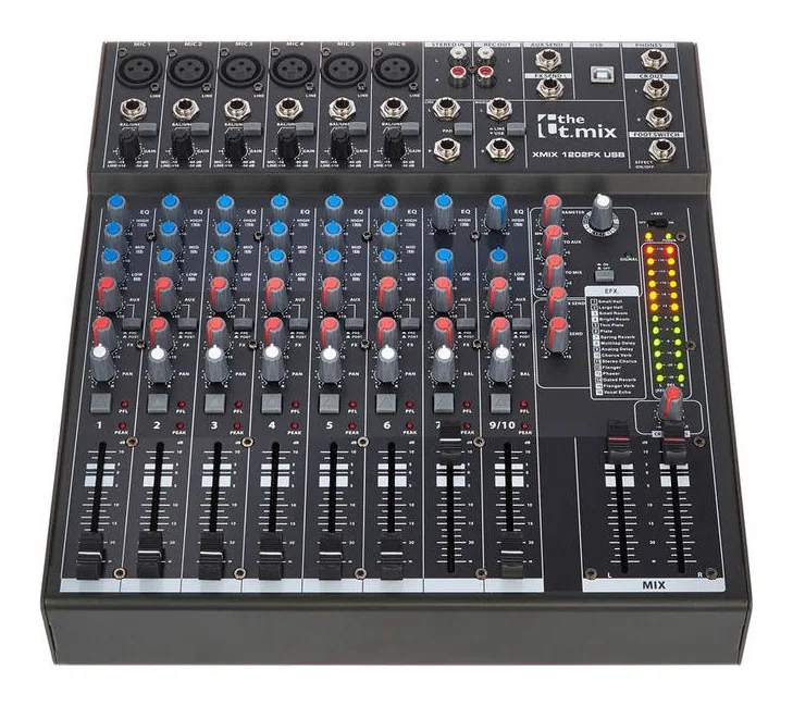 the t.mix xmix 1202 FX USB, potentiomètres, photo 2