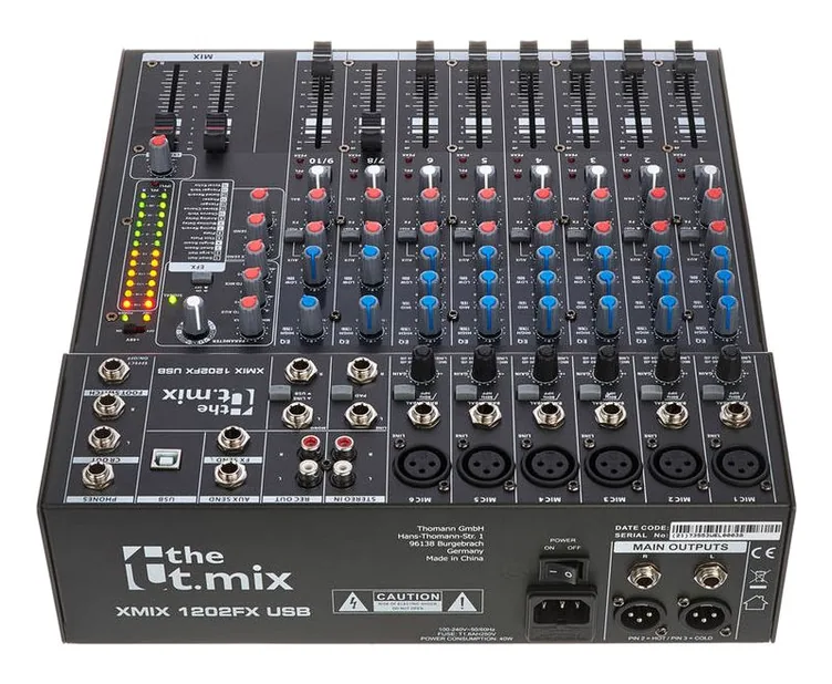 the t.mix xmix 1202 FX USB, vue de profil, photo 4