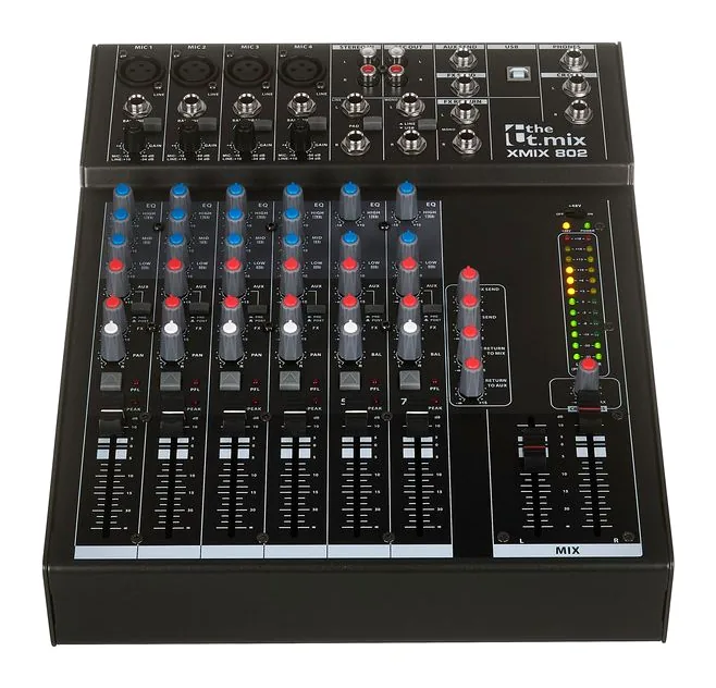 the t.mix xmix 802 USB, potentiomètres, photo 2